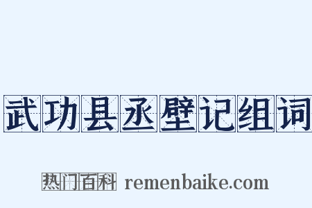 武功县丞壁记组词是什么意思的图片